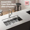 Kitchen sink mat in high-quality silicone, designed for scratch protection and quick drainage.