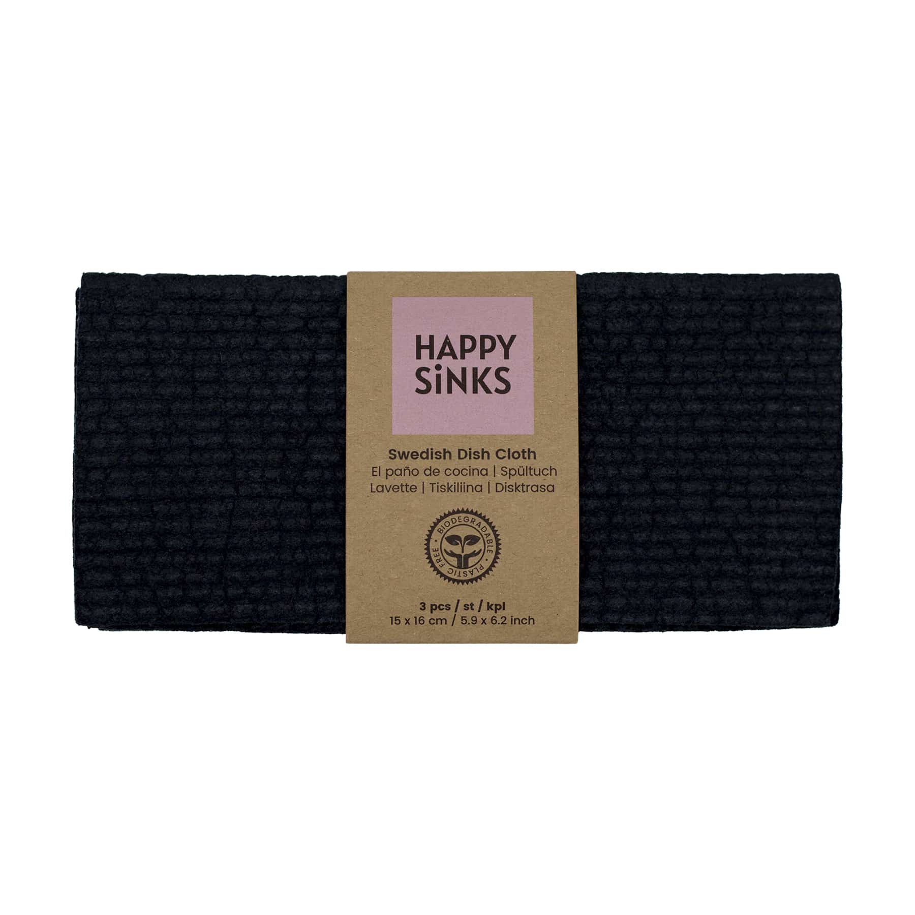 More Joy Eco-Friendly Swedish Dishcloths, 2-Pack Orange - Reusable Cotton/Cellulose Kitchen Cloths