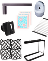 Biocomposite kitchen organizer set with holders, racks, mats and Swedish dishcloths.