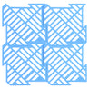 Silicone kitchen sink mat with raised surface for drainage in blue color.