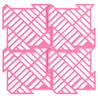 Silicone kitchen sink mat with raised surfaces in Garden Rose color for sink protection.